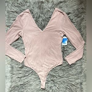 NEW Rose Gold Shimmer Bodysuit Size MED